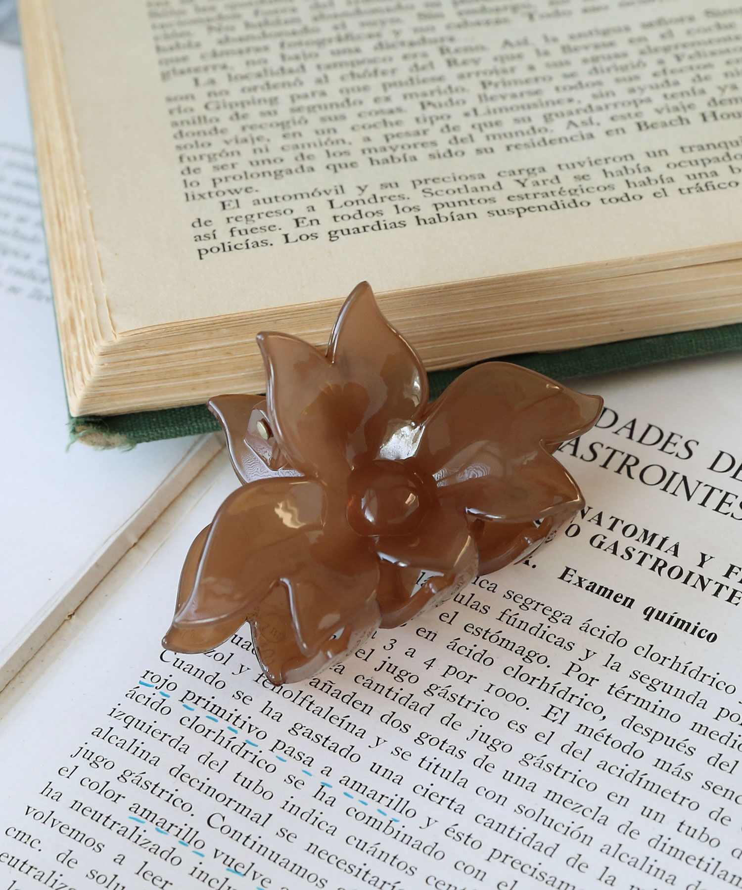 colleca la「シアーフラワーバンスクリップ」|その他|ブラウン