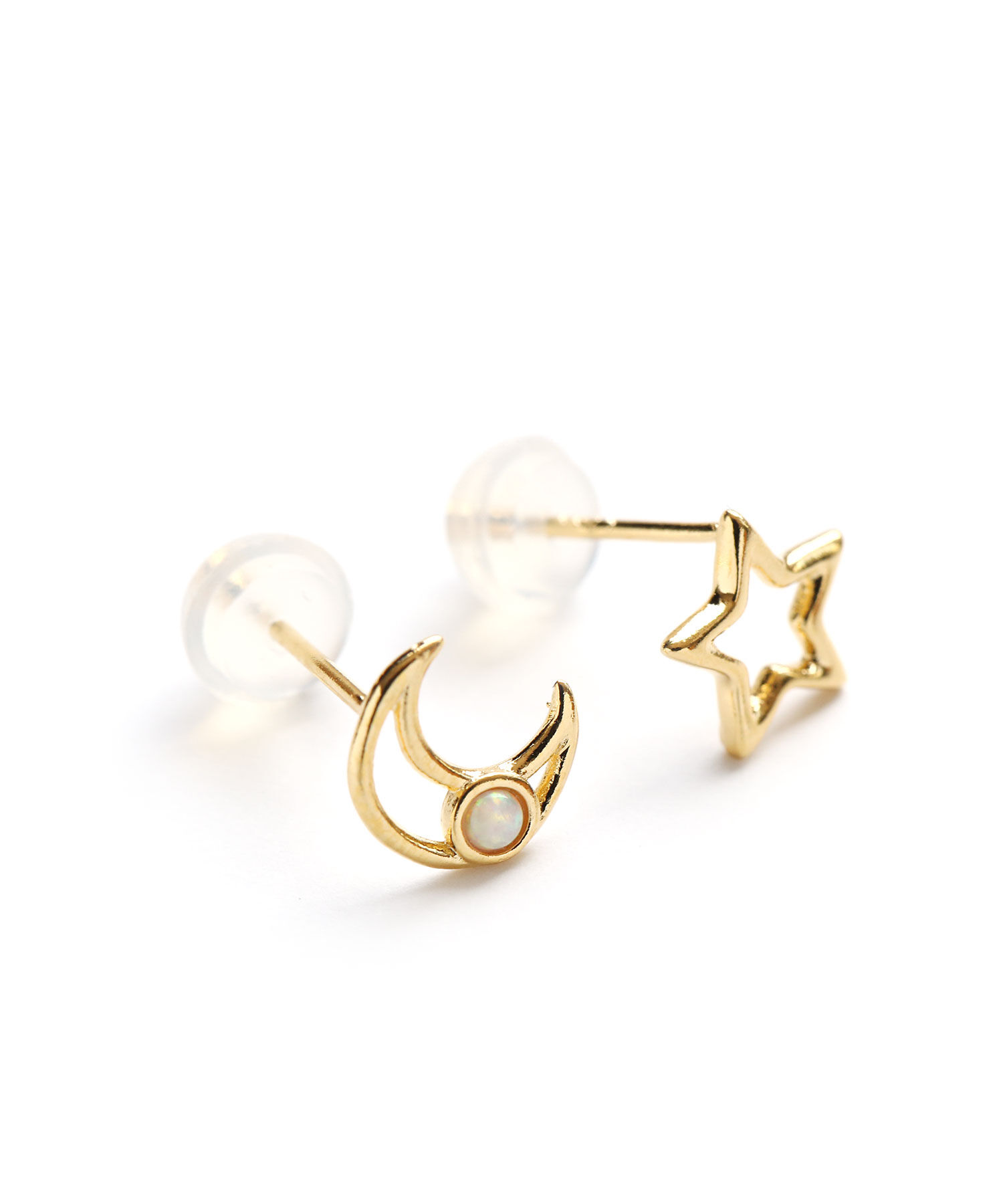 colleca la「[silver925]月と星のピアス〈金属アレルギー対応〉」|ピアス|