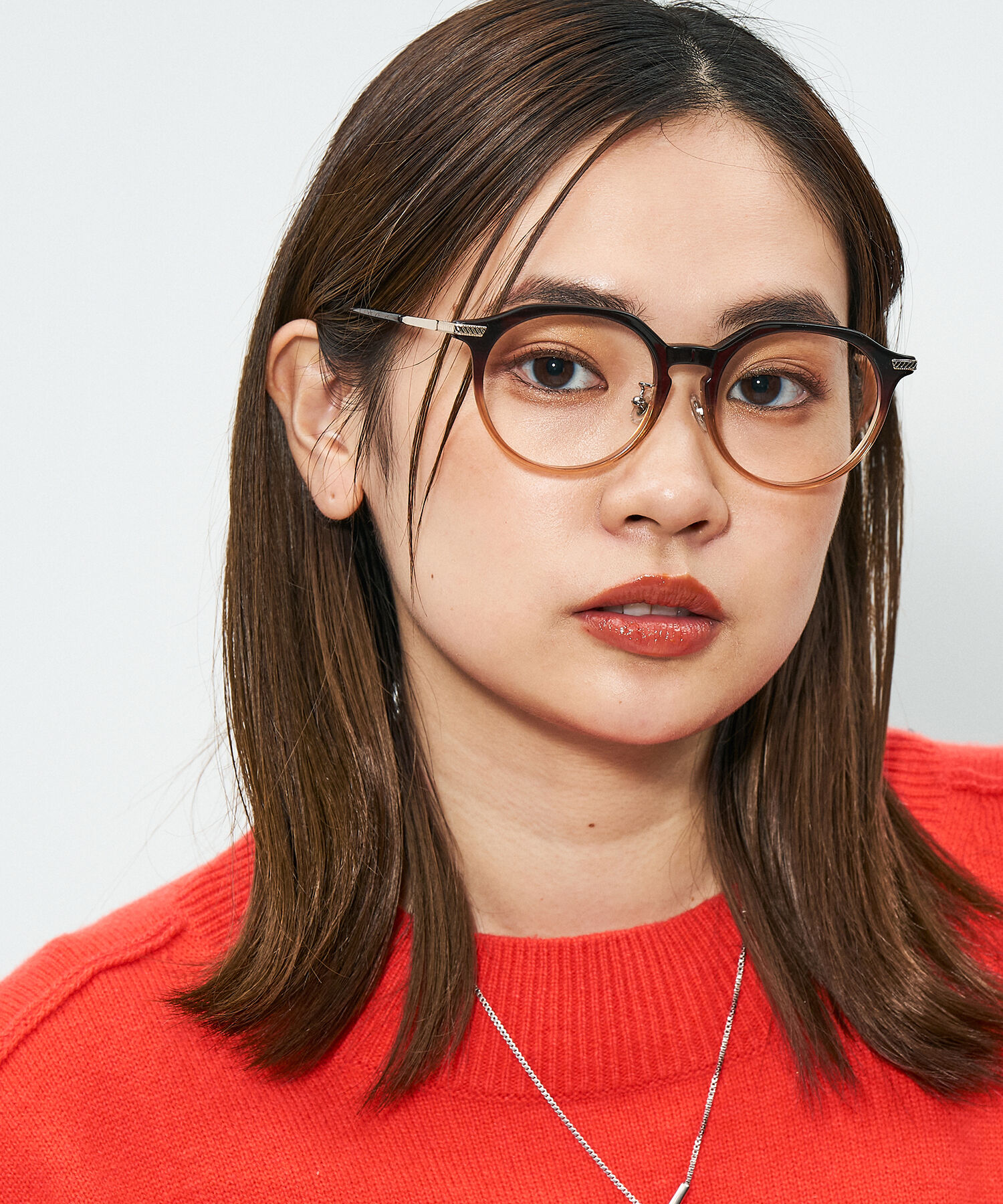  「Zoff｜STUDIO SEVEN｜ボストン型 メガネ｜ビッグシェイプ メタル 多角形 レンズ交換券付き」|メガネ|イエロー