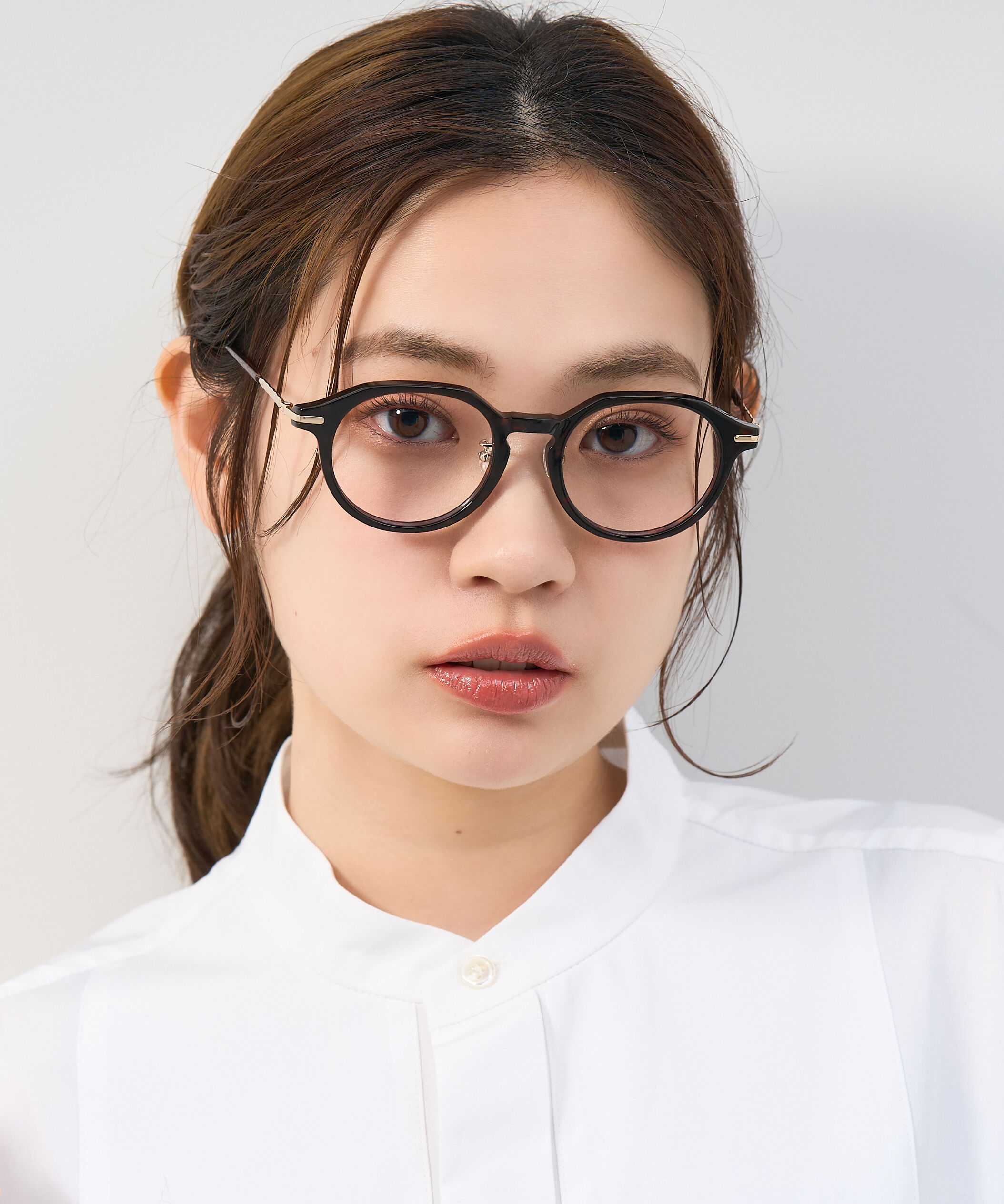  「Zoff | Kirimaru ボストン型 クラウンパント メガネ  レンズ交換券付き 波型 小顔効果 ズレ落ち防止」|メガネ|