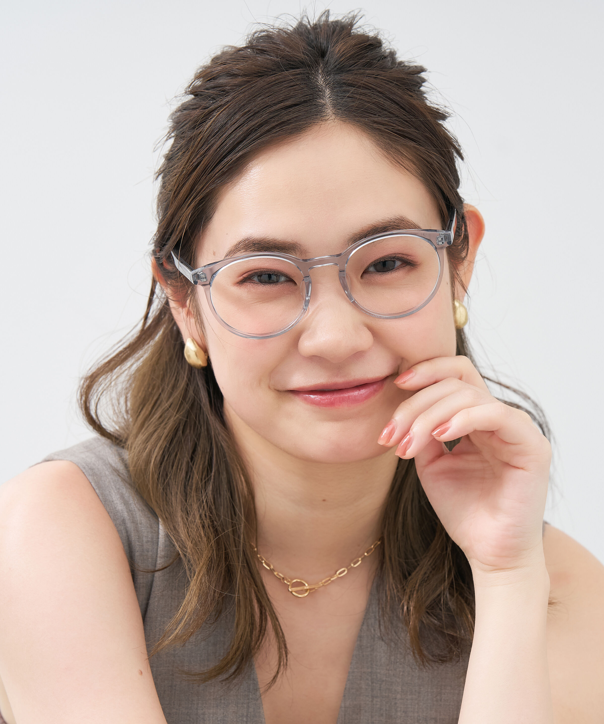  「ボストン型 メガネ｜やわらかいラインのボストンフレーム  レンズ交換券付き」|メガネ|