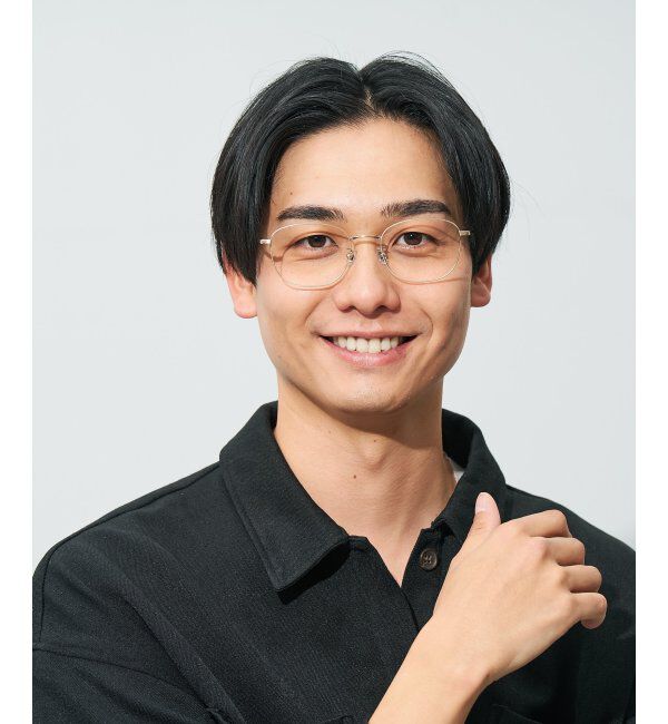  「ウェリントン型 メガネ | チタン 軽量 メタルフレーム レディース 大人可愛い レンズ交換券付」|メガネ|