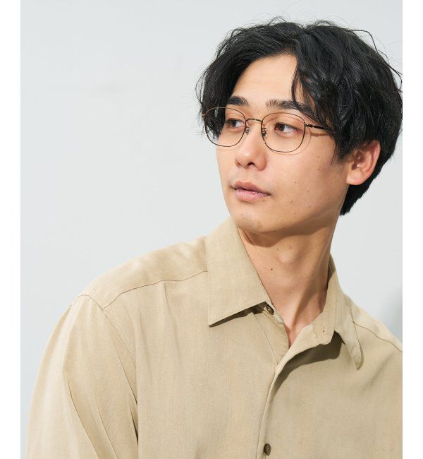  「ウェリントン型 メガネ | チタン 軽量 メタルフレーム レディース 大人可愛い レンズ交換券付」|メガネ|