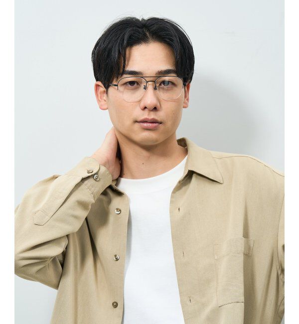  「ウェリントン型 メガネ | ダブルブリッジ メタル 伊達メガネ ユニセックス TRAD レンズ交換券付」|メガネ|