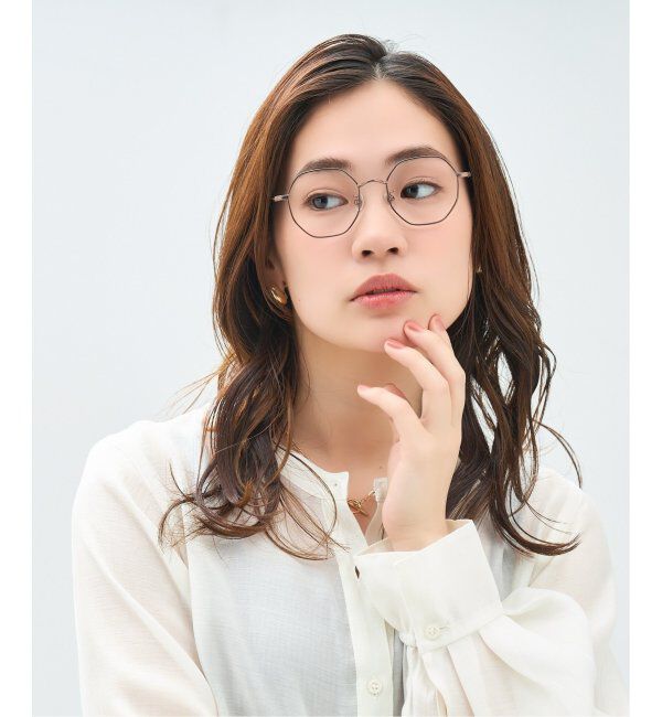  「Zoff｜Kirimaru ウェリントン型 メガネ   多角形フレーム 伊達メガネ うねうね 小顔効果 レンズ交換券付」|メガネ|
