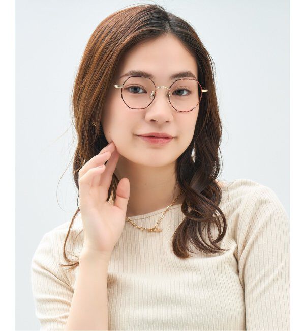  「Zoff｜Kirimaru ウェリントン型 メガネ   多角形フレーム 伊達メガネ うねうね 小顔効果 レンズ交換券付」|メガネ|