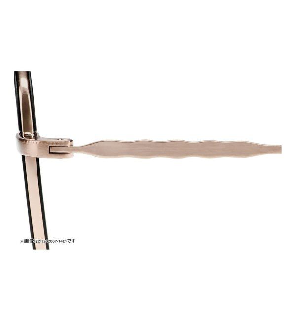  「Zoff｜Kirimaru ボストン型 メガネ   メタルフレーム 伊達メガネ｜うねうね 波型 小顔効果 レンズ交換券付」|メガネ|