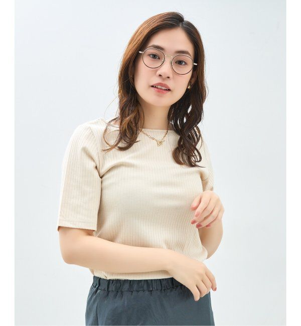  「Zoff｜Kirimaru ボストン型 メガネ   メタルフレーム 伊達メガネ｜うねうね 波型 小顔効果 レンズ交換券付」|メガネ|