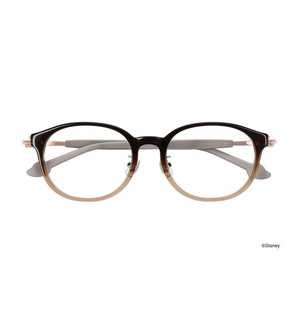  「Zoff｜Mickey & Friends Hands｜メガネ（ミニーマウス モデル） ディズニー｜ レンズ交換券付」|メガネ|濃ブラウン1