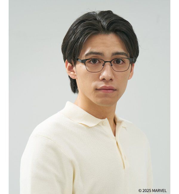  「MARVEL COLLECTION デッドプール & ウルヴァリン  メガネ | 伊達メガネ 度付き   レンズ交換券付」|メガネ|ブラック