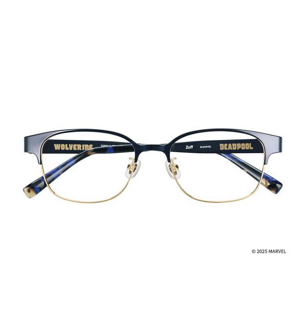  「MARVEL COLLECTION デッドプール & ウルヴァリン  メガネ | 伊達メガネ 度付き   レンズ交換券付」|メガネ|