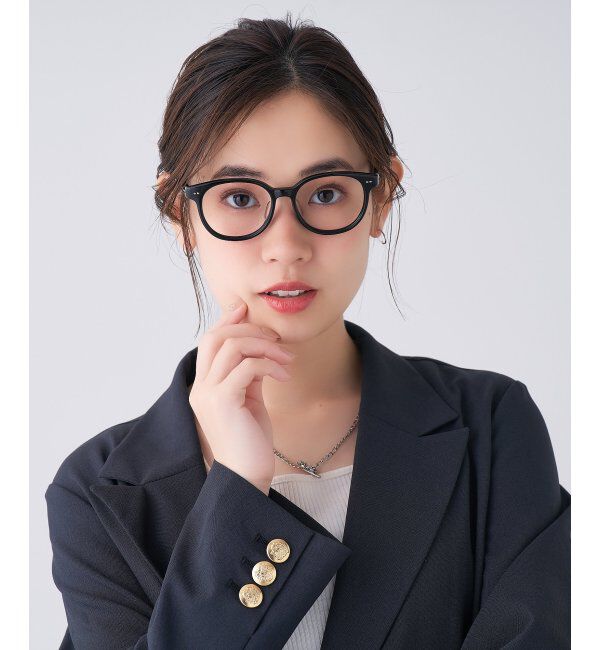  「 ボストン型 メガネ | 黒縁フレーム 伊達めがね 度付きユニセックス 読書  CLASSIC  レンズ交換券付」|メガネ|