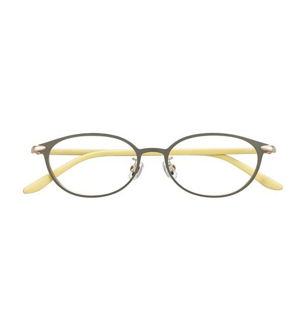  「オーバル型 メガネ | レザー調 ラバーテンプル ズレ落ち防止 眼鏡 伊達・度付き眼鏡  レンズ交換券付」|メガネ|