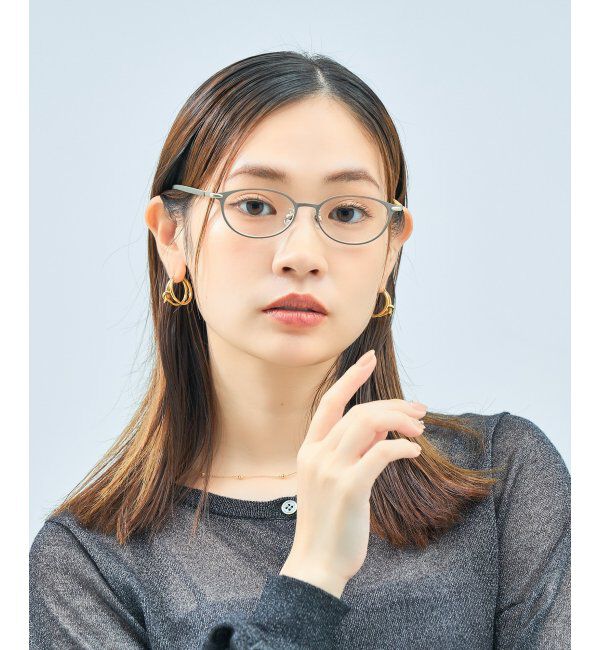  「オーバル型 メガネ | レザー調 ラバーテンプル ズレ落ち防止 眼鏡 伊達・度付き眼鏡  レンズ交換券付」|メガネ|