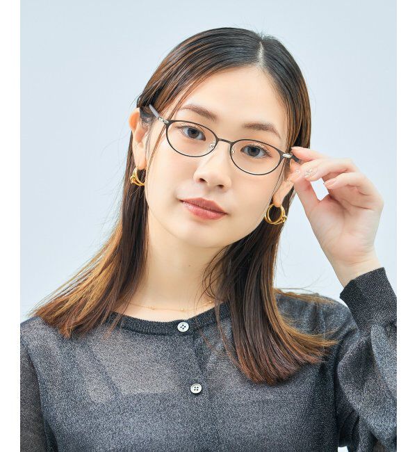  「オーバル型 メガネ | レザー調 ラバーテンプル ズレ落ち防止 眼鏡 伊達・度付き眼鏡  レンズ交換券付」|メガネ|
