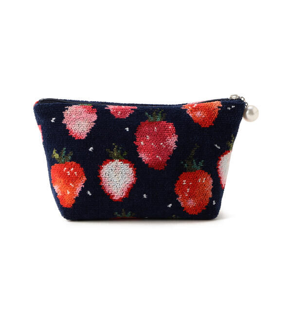 LOVERARY BY FEILER「ストロベリードット　コスメポーチ　L/STD-223011」|ポーチ|