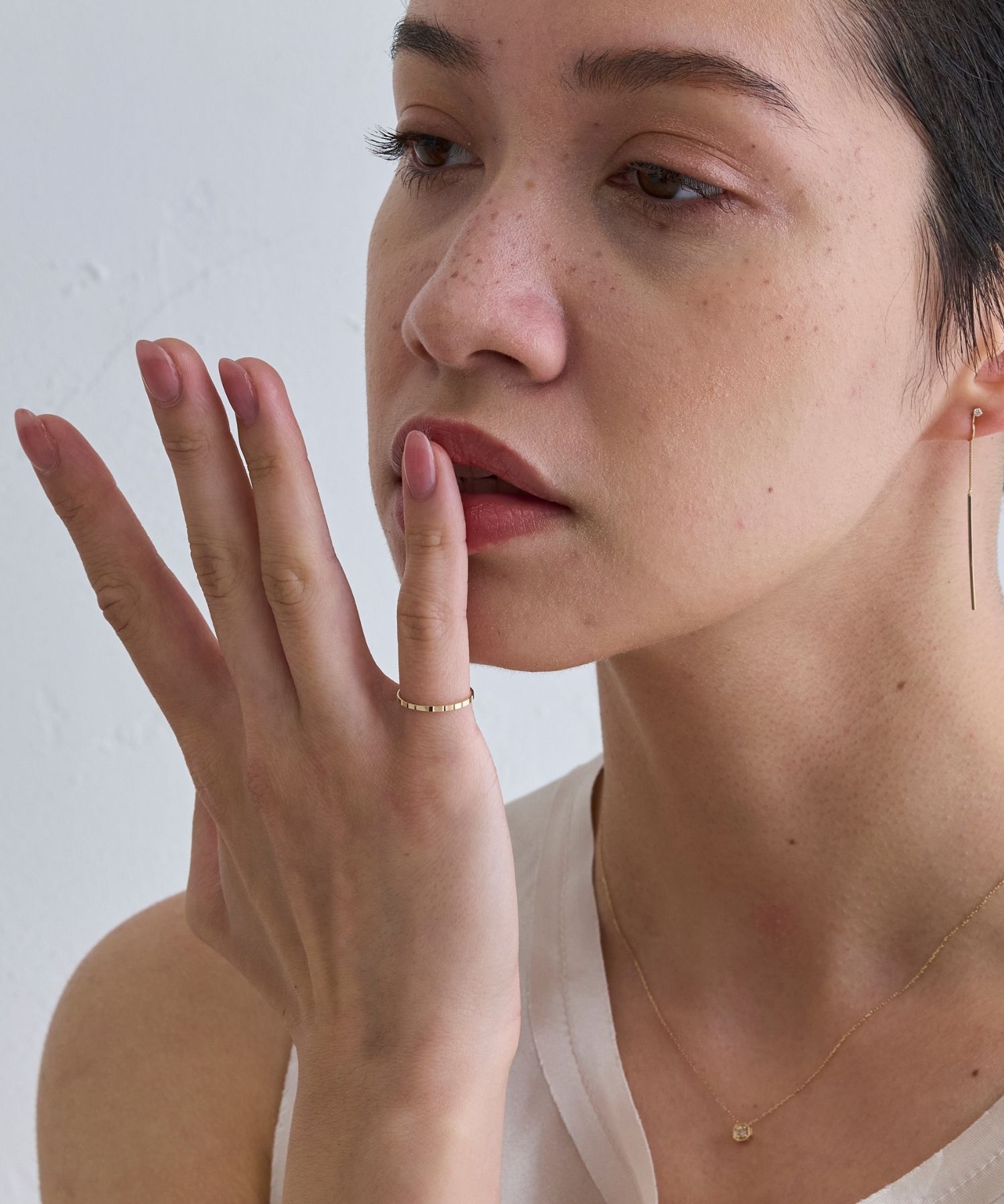 JUPITER「【K10】スリムピンキーリング/tile」|リング|