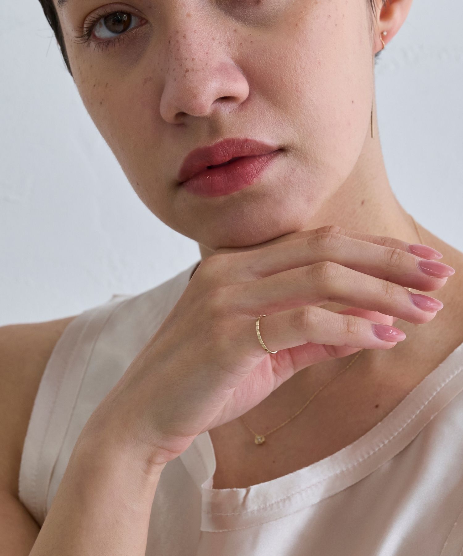 JUPITER「【K10】スリムピンキーリング/tile」|リング|