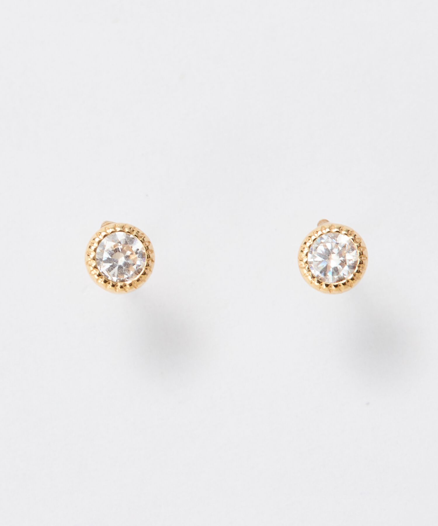 Phoebe「【K10】タイニードロップピアス／BOXつき」|ピアス|クリア