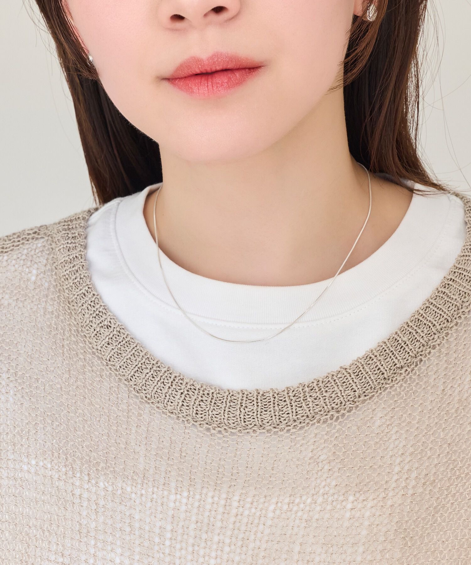 Phoebe「【SV925】シルキーシャインベネチアンチェーンネックレス/40cm」|ネックレス|