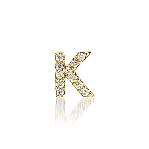 STAR JEWELRY「TINY STUDS INITIAL (K)」|ピアス|イエローゴールド