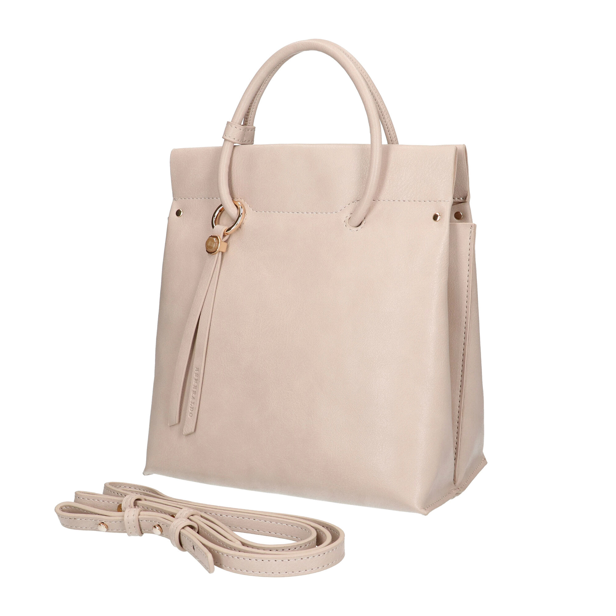  「３ポケット２ＷＡＹショルダー／ＥＳＭＥＲＡＬＤＯ　ｈａｐｐｉｎｅｓｓ」|ショルダー・メッセンジャー|ベージュ