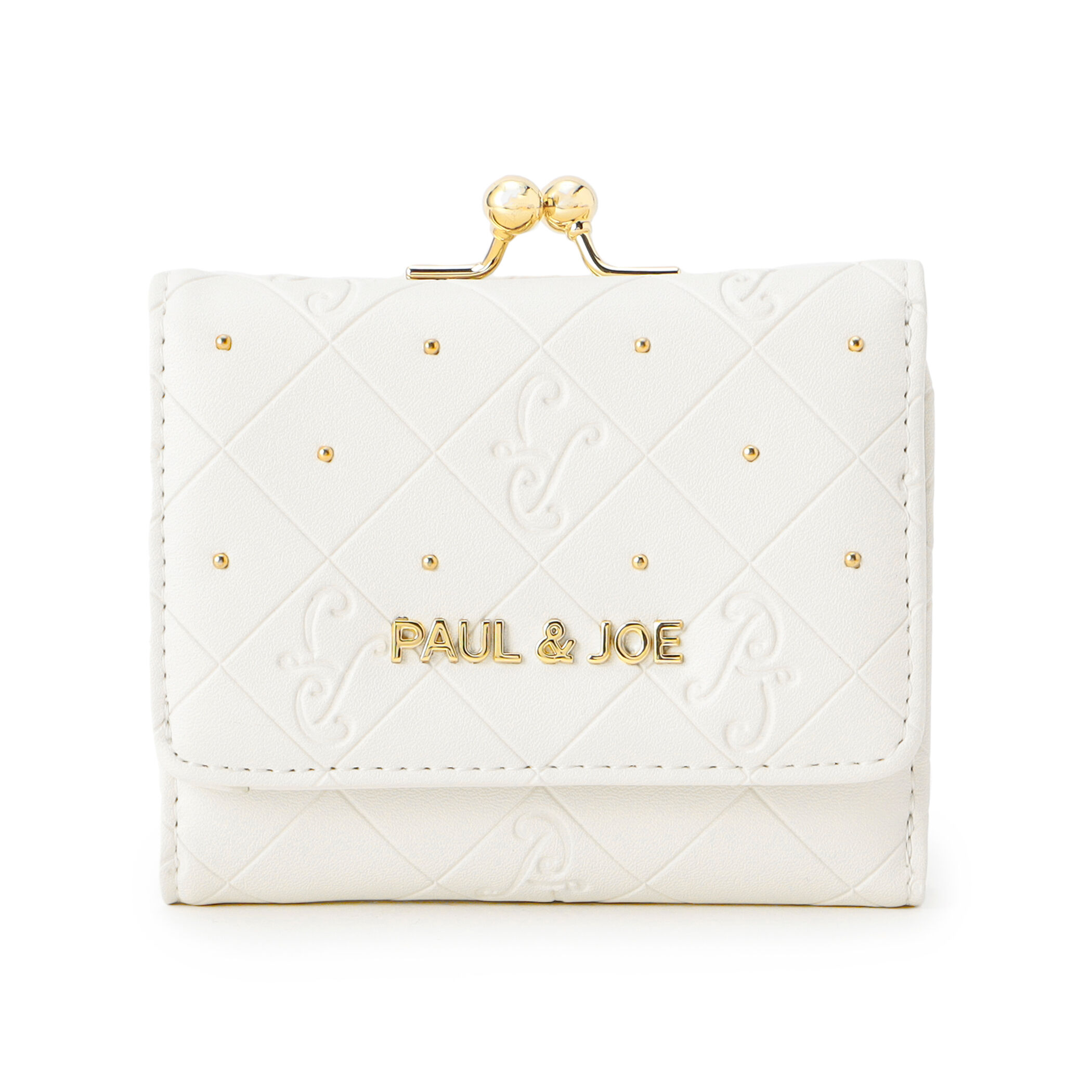PAUL&JOE「口金ミニ財布／ロゴエンボス」|財布|アイボリー