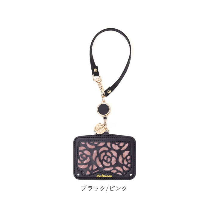 BACKYARD FAMILY「パスケース 定期入れ レディース 通販 薔薇 バラ リール付き カードケース カード入れ」|定期入れ|