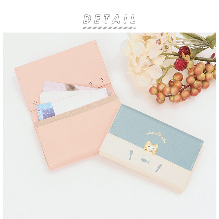 BACKYARD FAMILY「名刺入れ レディース 通販 ねこ 猫 ネコ カードケース スリム 薄型 レディース 花柄」|名刺入れ・カードケース|