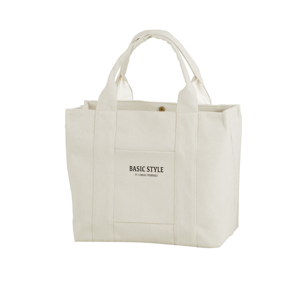 BACKYARD FAMILY「トートバッグ キャンバス a4 横 通販 レディース おしゃれ 大きめ 通勤 通学 大学生」|トートバッグ|ホワイト1