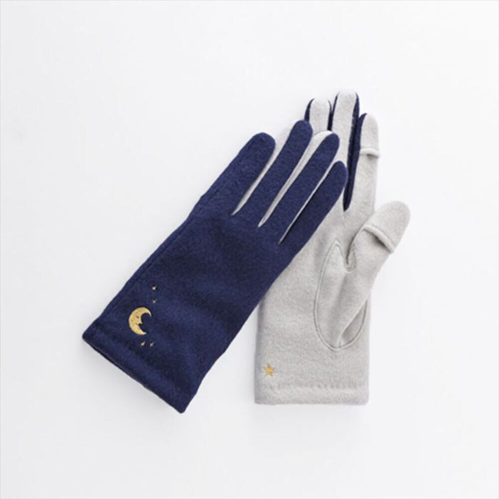 BACKYARD FAMILY「クロダ 手袋 レディース 通販 グローブ 手ぶくろ 暖かい かわいい 刺繍 スマートフォン対応」|手袋|ブルー1