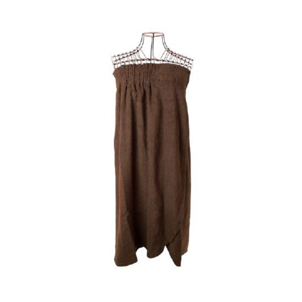 BACKYARD FAMILY「ラップタオル レディース 通販 CKL タオル地 ボタン式ガウン 巻きタオル バスローブ」|ルームウェア|ブラウン1