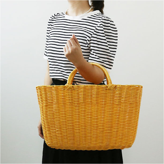 BACKYARD FAMILY「村田屋産 バスケット トート 通販 ランドリーバスケット ランドリー かごバッグ かごバック」|かごバッグ|