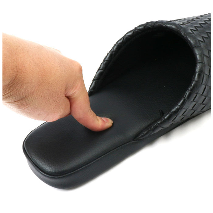 BACKYARD FAMILY「スリッパ おしゃれ 来客用 通販 モダン 上品 抗菌 合皮 テクセレ M サイズ ルームシューズ」|ルームシューズ|