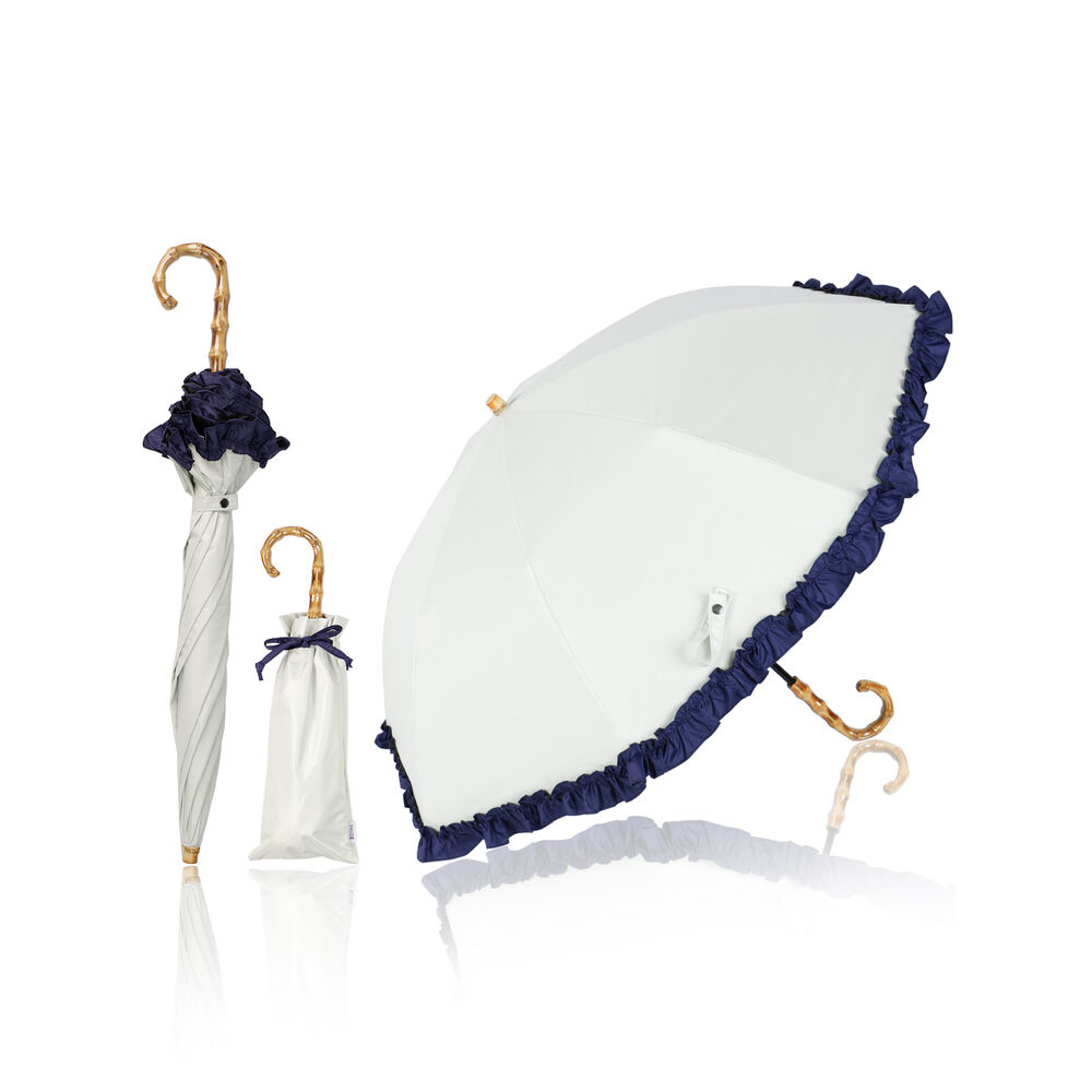 BACKYARD FAMILY「KIZAWA 日傘 UVカット 100 遮光 通販 晴雨兼用傘 折りたたみ日傘 折り畳み日傘」|傘|ホワイト2