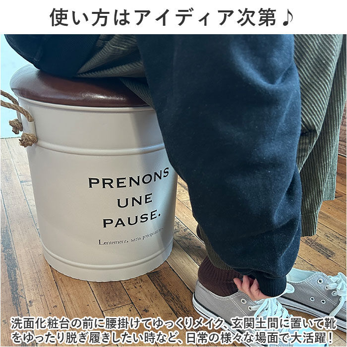 BACKYARD FAMILY「収納ボックス フタ付き イス 通販 収納 できる スツール 椅子 いす アビデ ポーズ」|その他|