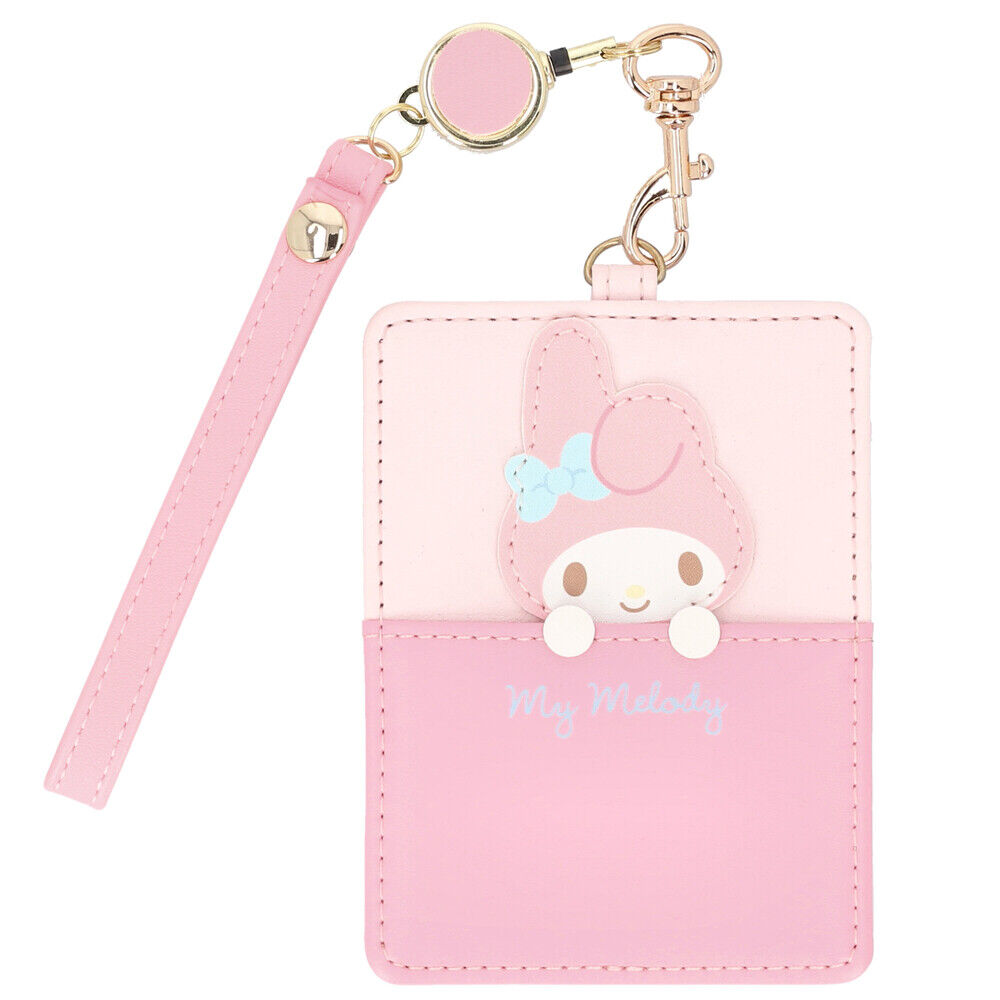 BACKYARD FAMILY「サンリオ リール付きパスケース 通販 パスケース リール付きキーケース パスポーチ」|定期入れ|ピンク1