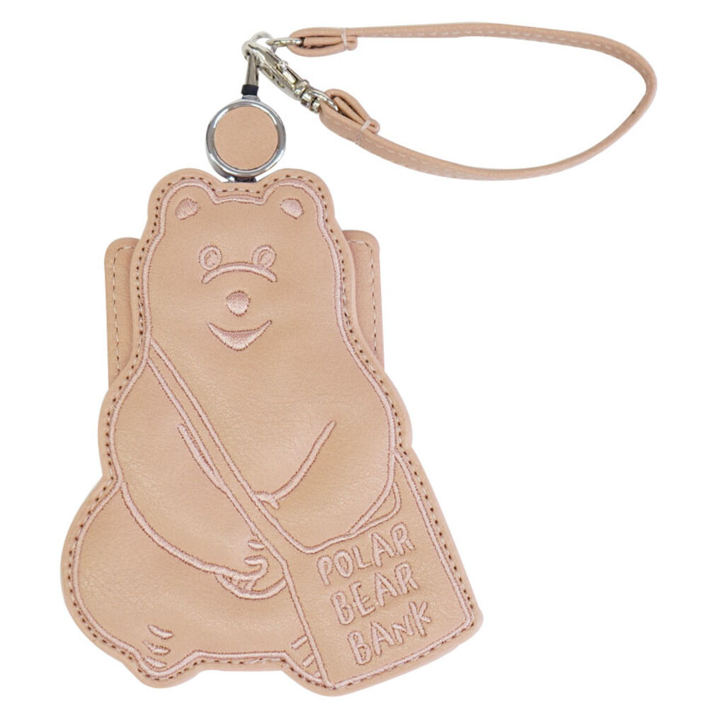 BACKYARD FAMILY「ポーラーベアバンク パスケース 通販 リール付きパスケース 定期入れ 定期券ケース パス ケース」|定期入れ|ピンク1