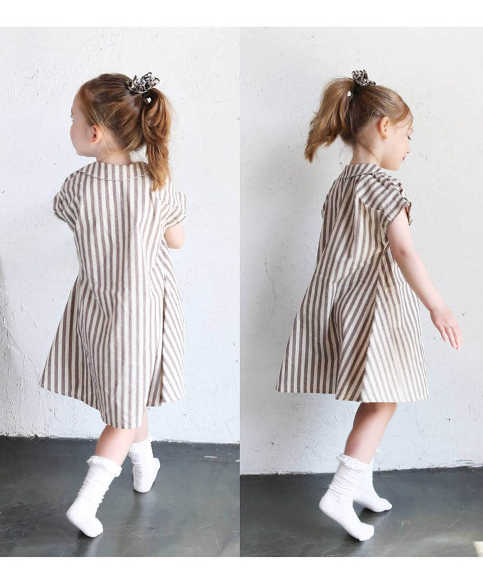 BACKYARD FAMILY「半袖 ワンピース キッズ 通販 シャツワンピース 72022401 前開きワンピース」|その他|
