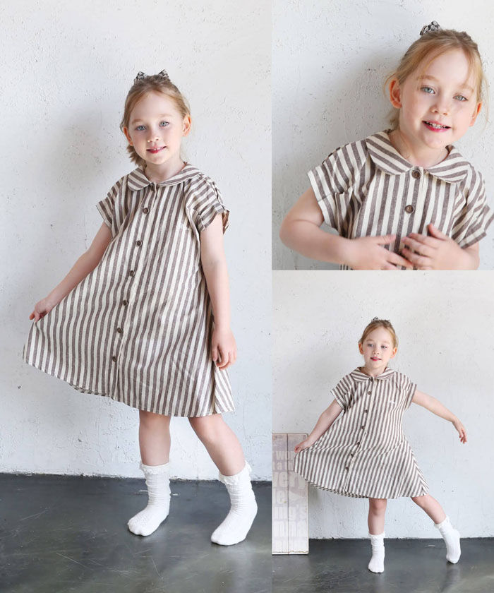 BACKYARD FAMILY「半袖 ワンピース キッズ 通販 シャツワンピース 72022401 前開きワンピース」|その他|
