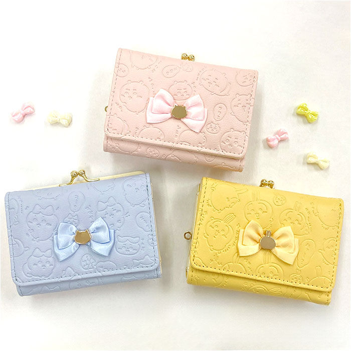 BACKYARD FAMILY「財布 ちいかわ 通販 口金財布 ミニ口金財布 三つ折り財布 サテンリボン付き がま口財布 さいふ」|財布|