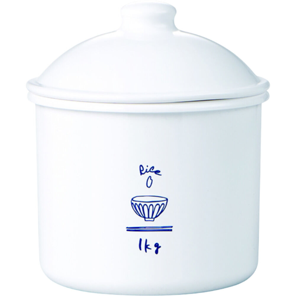 BACKYARD FAMILY「米びつ おしゃれ 1kg 通販 日本製 米櫃 1キロ ライスストッカー 米 保存容器 キャニスター」|食器・キッチングッズ|ホワイト1