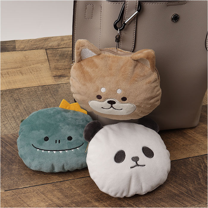 BACKYARD FAMILY「パスケース リール付き ぬいぐるみ 通販 定期入れ もちもちリール付きパスケース icカードケース」|定期入れ|