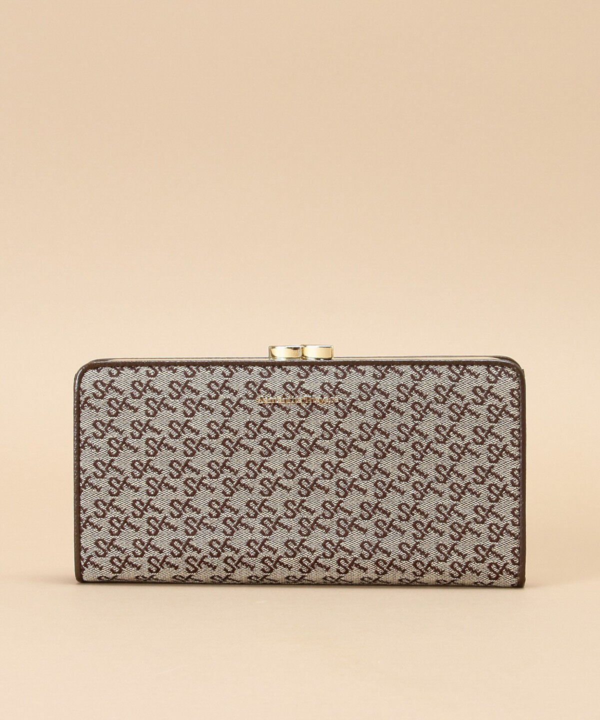 Samantha Thavasa「ST Jacquard 口金長財布」|財布|ブラウン