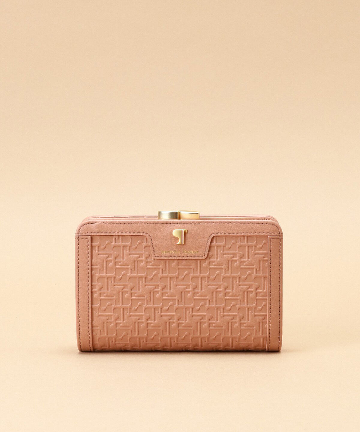 Samantha Thavasa「Pomme d'espoir ポムディスポワール 型押し口金折財布」|財布|ﾋﾟﾝｸﾍﾞｰｼﾞｭ