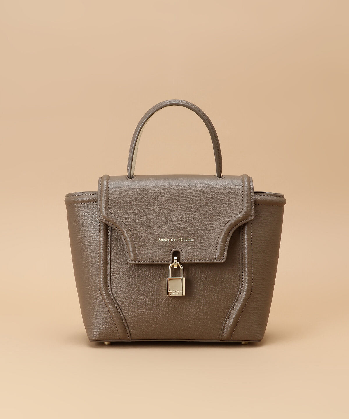 Samantha Thavasa「カッティングデザイン ワンハンドルバッグ」|トートバッグ|グレージュ