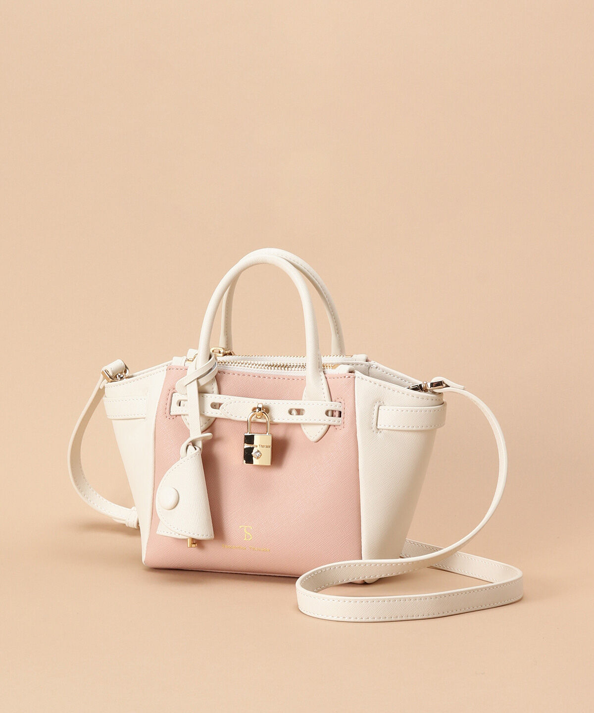 Samantha Thavasa「バイカラーベルトデザイン サマンサアゼル 小サイズ」|ハンドバッグ|