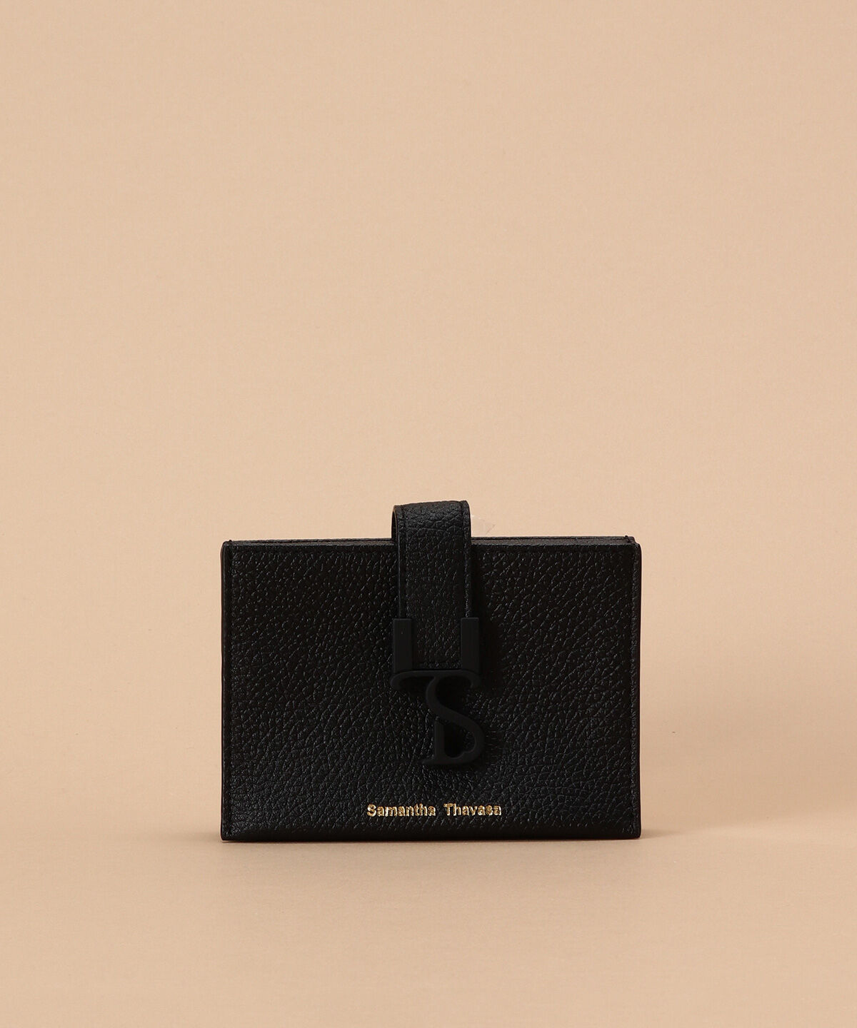 Samantha Thavasa「マットアイコン レザー カードケース」|名刺入れ・カードケース|ブラック