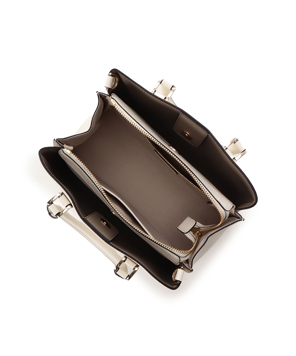 Samantha Thavasa「バイカラーレザー ハンドルバッグ」|ハンドバッグ|