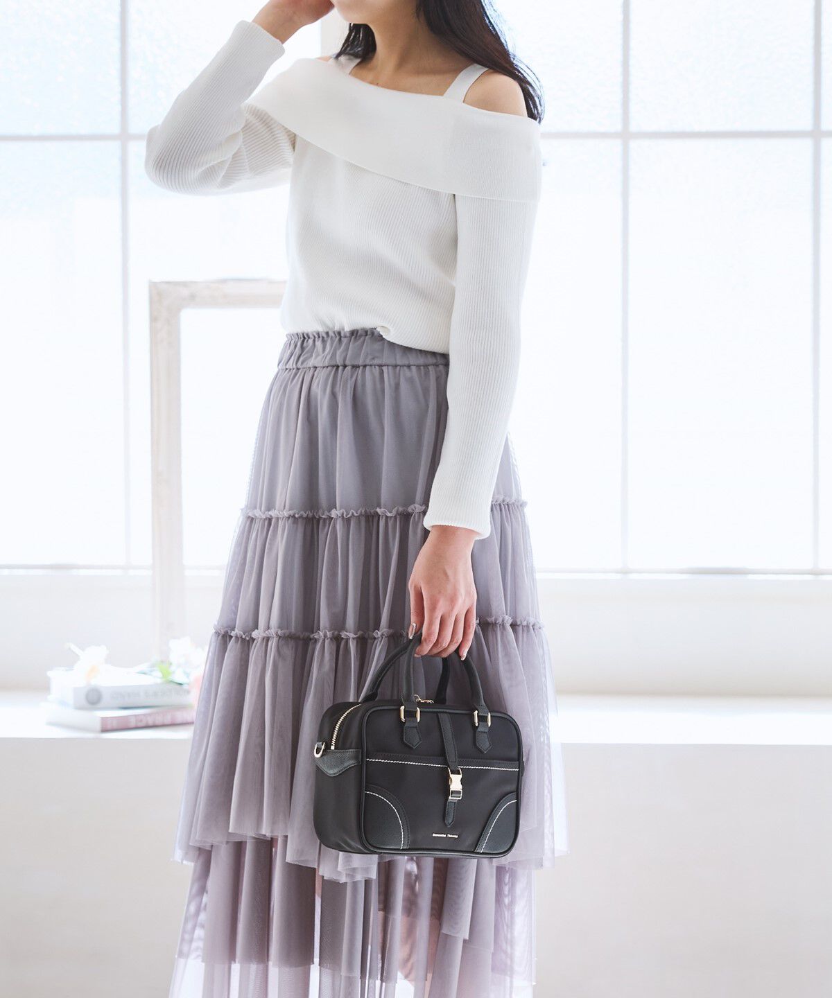 Samantha Thavasa「ナイロン&times;合皮 ハンドバッグ」|ハンドバッグ|